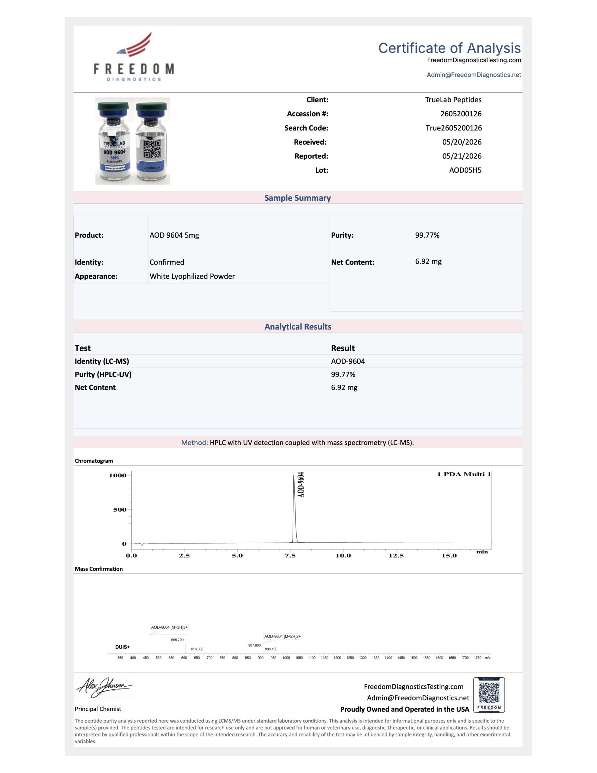 aod9604 fda approval status AOD 9604 (5mg) – True Lab Peptides