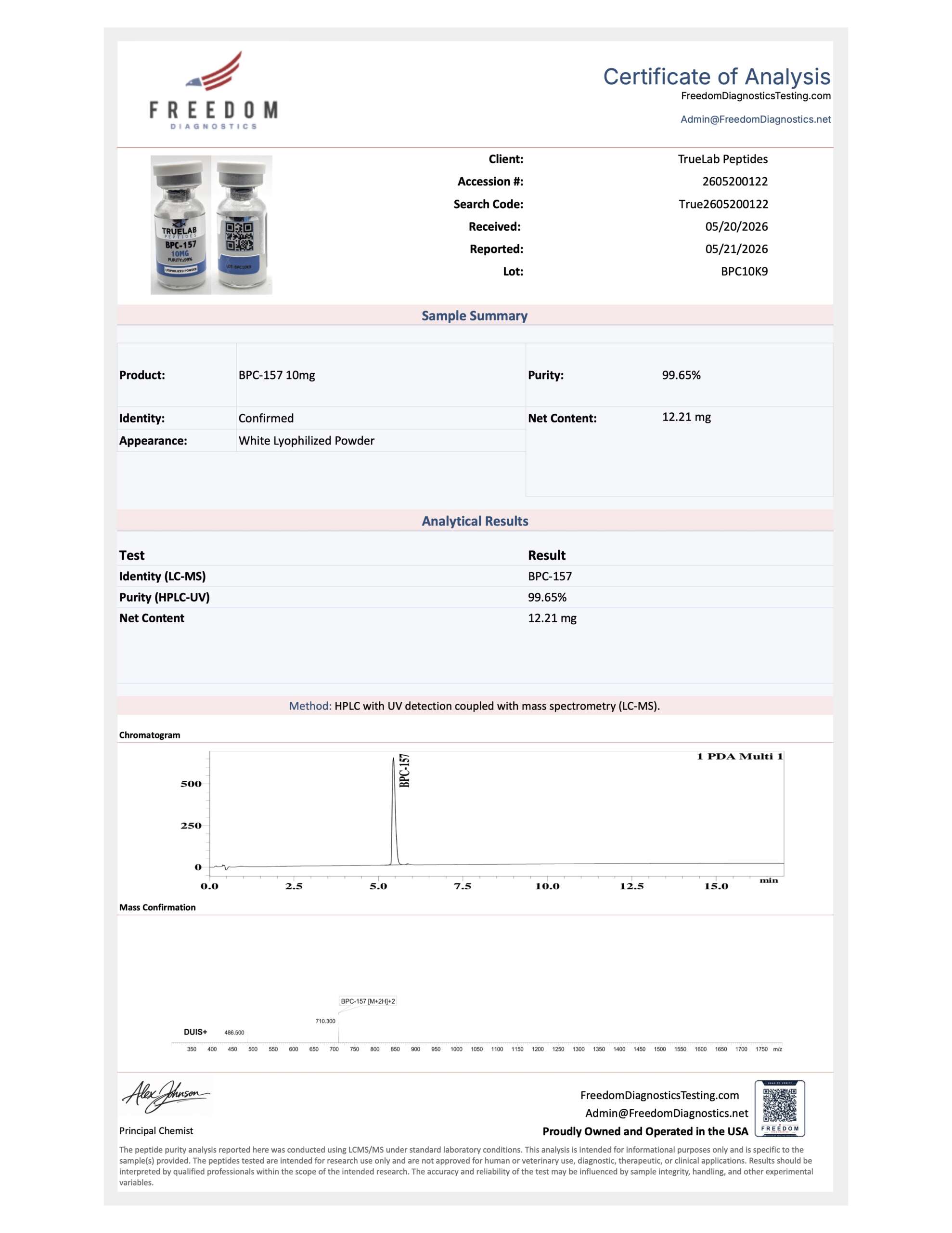 bpc 157 test BPC-157 (10mg) – True Lab Peptides